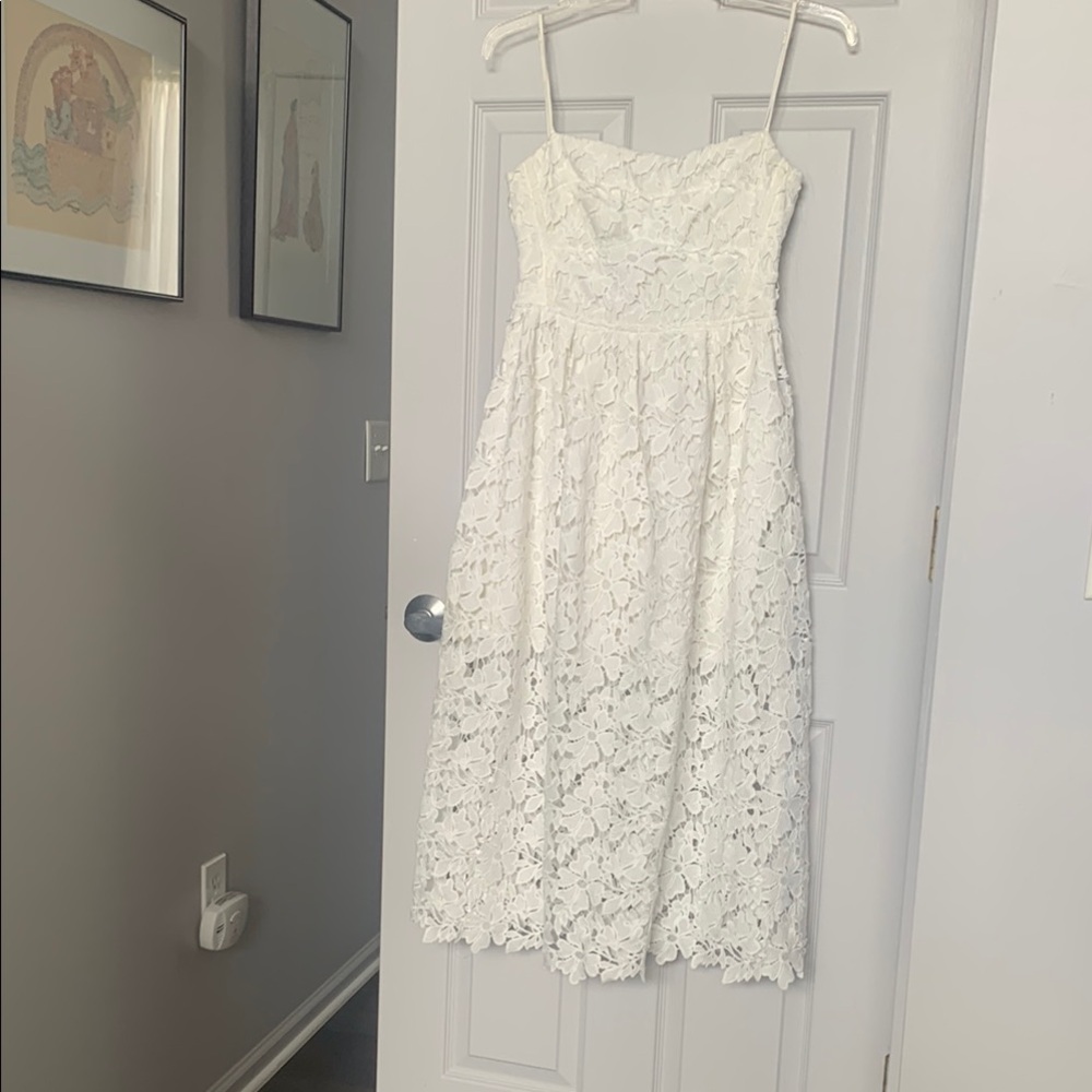 Astr White Sweetheart Neckline Sundress for Brides